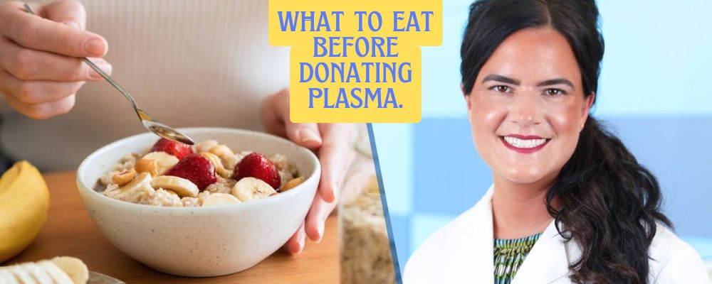 what to eat before donating plasma